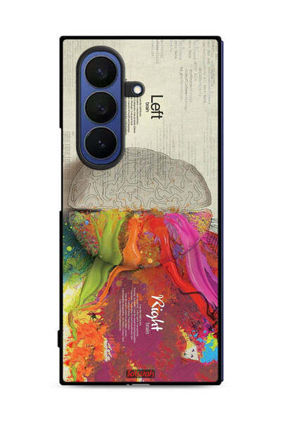 Tolwak غطاء حماية لهاتف Samsung Galaxy Z Fold7 بتصميم تجريدي لعلم الدماغ