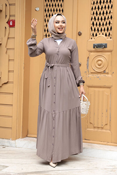 N.S NEVA STYLE Κουμπιά Βιζόν Φόρεμα Hijab 239202V