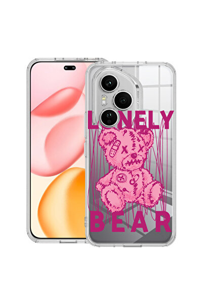 bestcase Carcasă transparentă din silicon pentru Honor 400 Pro, Ursuleț de pl...