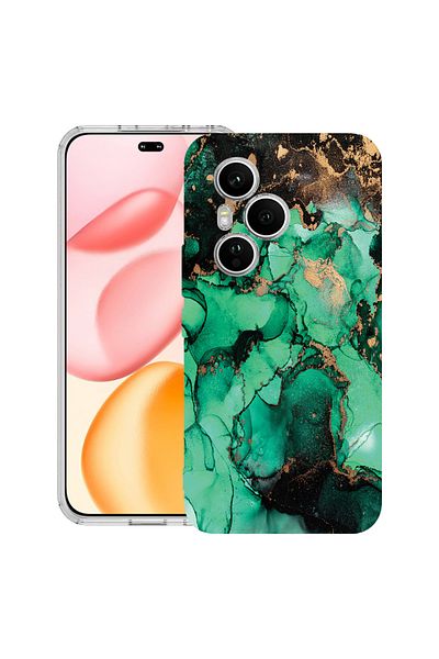 bestcase Carcasă transparentă din silicon pentru Honor 400 Pro, marmură închisă, 2036424 T 890