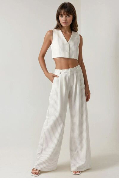 Hiccup Pika Collection Fitted Striped Crop Yelek