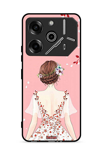 Tolwak غطاء حماية لهاتف تكنو بوفا 6 برو 5G برسومات فتاة واقفة