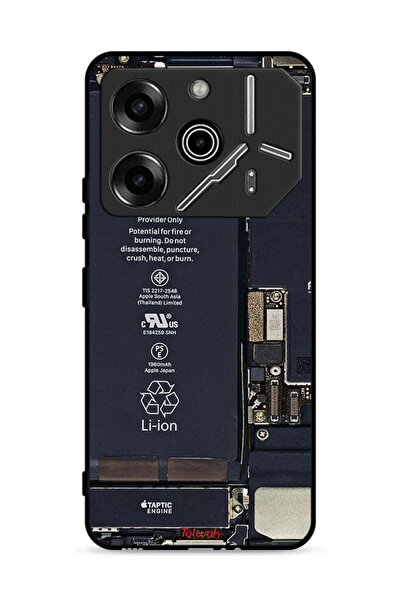 Tolwak غطاء حماية لهاتف Tecno Pova 6 Pro 5G بنمط دائرة الهاتف