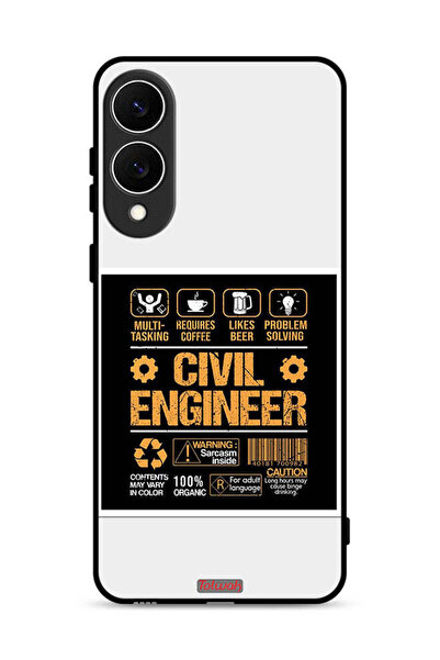 Tolwak غطاء حماية لهاتف Samsung Galaxy S25 Edge، ملصق مهندس مدني