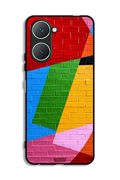 Tolwak غطاء حماية لهاتف Vivo Y18i 4G برسومات جدارية ملونة