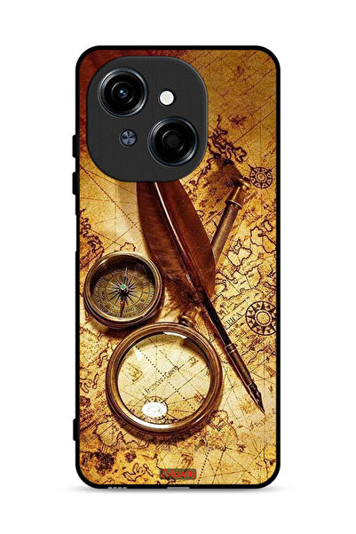 Tolwak غطاء حماية لهاتف تكنو سبارك جو 1 إس 4G بنقشة بوصلة عتيقة