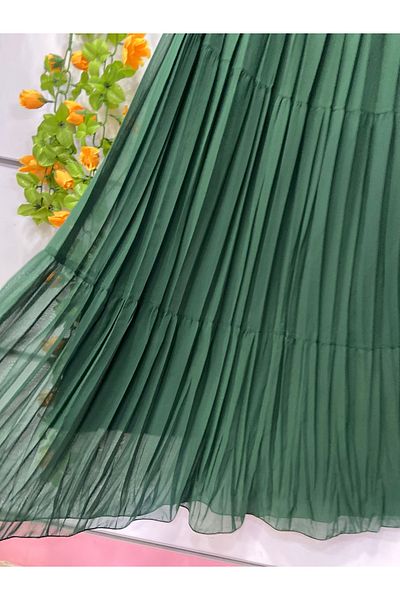 edu collection Chiffon Skirt with Lining