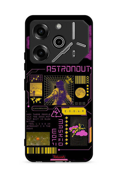 Tolwak غطاء حماية لهاتف تكنو بوفا 6 برو 5G، ملصق رائد فضاء