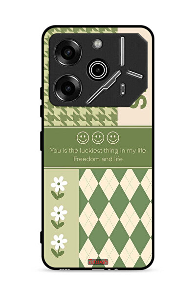 Tolwak غطاء حماية لهاتف تكنو بوفا 6 برو 5G، الابتسامة هي أسعد شيء في حياتي