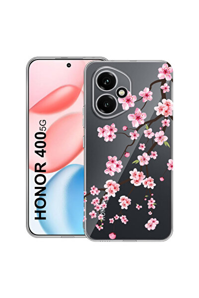 bestcase Carcasă transparentă din silicon pentru Honor 400, cireș japonez, 20...