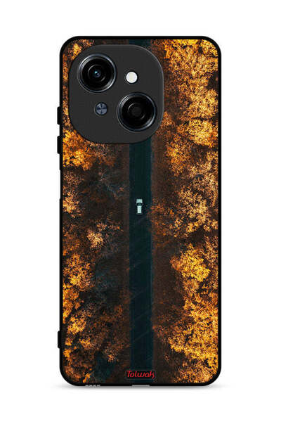 Tolwak غطاء حماية لهاتف تكنو سبارك جو 1 4G بطبعة أشجار الخريف