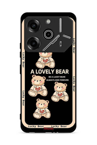 Tolwak غطاء حماية لهاتف تكنو بوفا 6 برو 5G، دب جميل