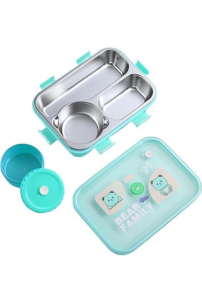 Twisoo Bear Family Stainless Steel Lunch Box