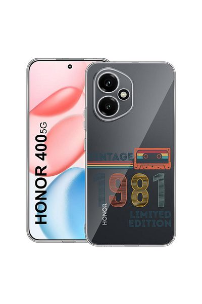 bestcase Carcasă transparentă din silicon pentru Honor 400, ediție limitată 1981, 2036423 T 1977