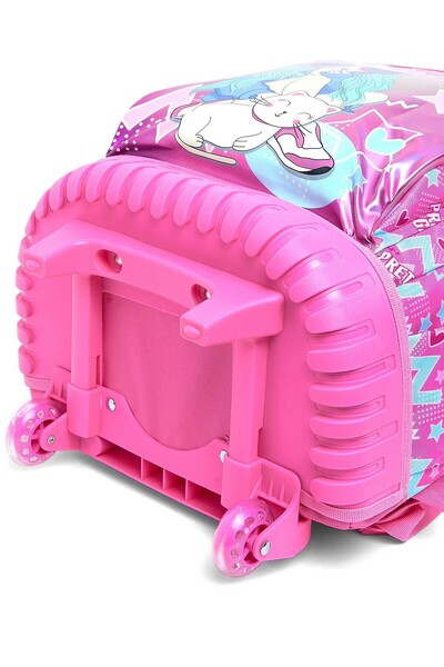R&B Fuchsia Girls Trolley Bag