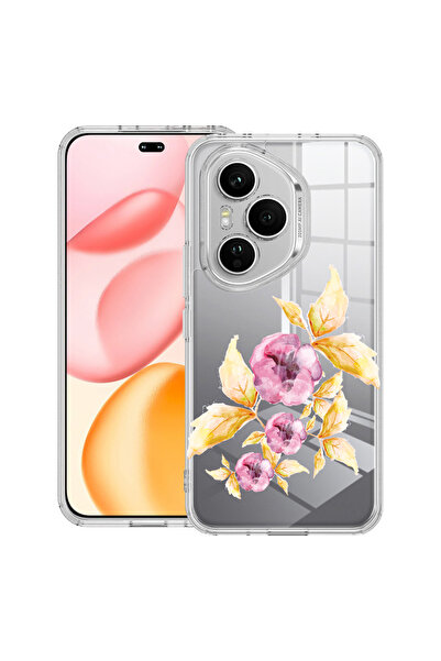 bestcase Carcasă transparentă din silicon pentru Honor 400 Pro, flori pastela...