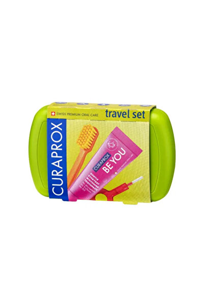 Curaprox Travel Set Green (Toothbrush, Toothpaste 10 ml, Interdental Brush)