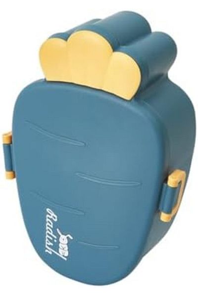 Twisoo Cute Rabbit Lunch Box for Kids - 900ml BPA-Free Food Grade PP, 3 Compartment Leakproof Lunchb