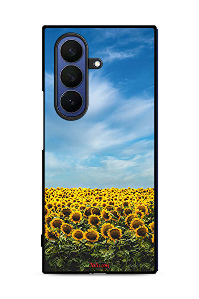 Tolwak غطاء حماية لهاتف سامسونج جالاكسي زد فولد 7، عباد الشمس تحت السماء