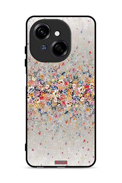 Tolwak غطاء حماية لهاتف Tecno Spark Go 1S 4G بنقشة زهور صغيرة وفن تجريدي