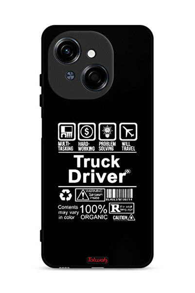 Tolwak غطاء حماية لهاتف تكنو سبارك جو 1 إس 4 جي، ملصق سائق شاحنة