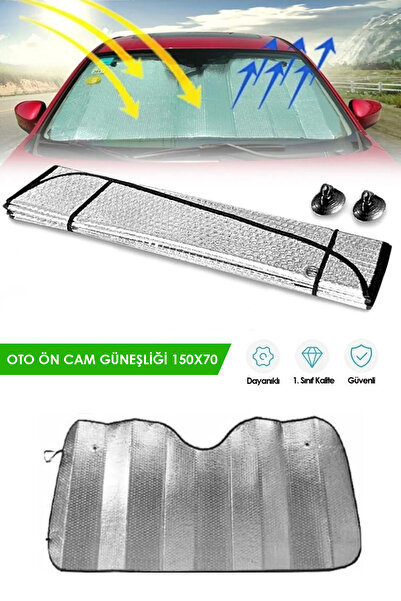 DIJI POWER Oto Araba Ön Cam Güneşlik 150x70 Cm Büyük Boy