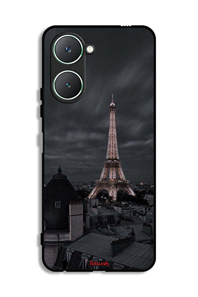 Tolwak غطاء حماية لهاتف Vivo Y18i 4G بتصميم برج إيفل في الليل