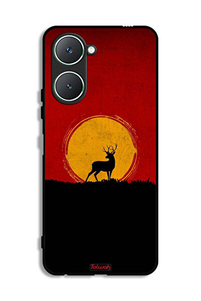 Tolwak غطاء حماية Vivo Y18i 4G بتصميم غزال وقمر