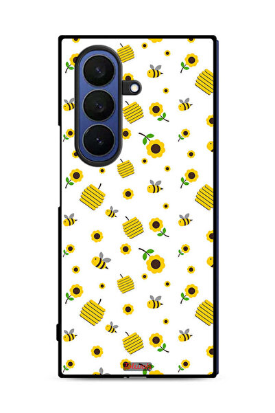 Tolwak غطاء حماية لهاتف سامسونج جالاكسي زد فولد 7 بنقشة عباد الشمس والنحل