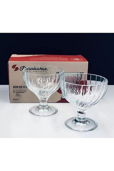 Paşabahçe 51819 2-Piece Bouquet Ice Cream Bowl 240Cc