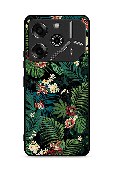 Tolwak غطاء حماية لهاتف تكنو بوفا 6 برو 5G بنقشة أوراق استوائية