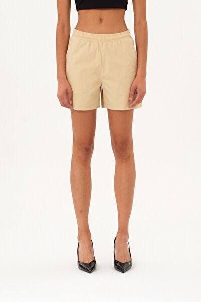 SPORTEMPT شورت نسائي بتفاصيل جيب - بيج