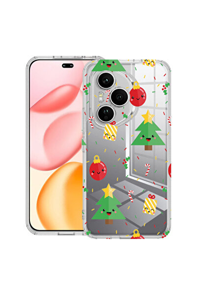 bestcase Carcasă transparentă din silicon pentru Honor 400 Pro, Brad de Crăci...