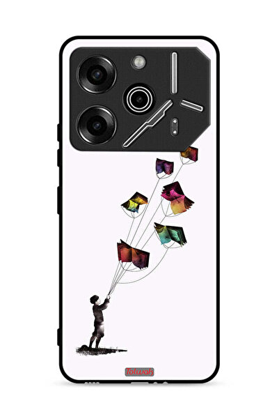 Tolwak غطاء حماية لهاتف تكنو بوفا 6 برو 5G، مطبوع عليه شعار "طائرات ورقية"