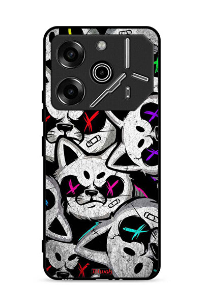 Tolwak غطاء حماية لهاتف تكنو بوفا 6 برو 5G بطبعة قطط مارشميلو