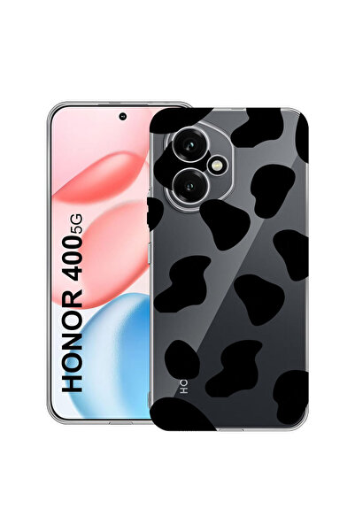 bestcase Carcasă transparentă din silicon pentru Honor 400, Black Cow, 203642...