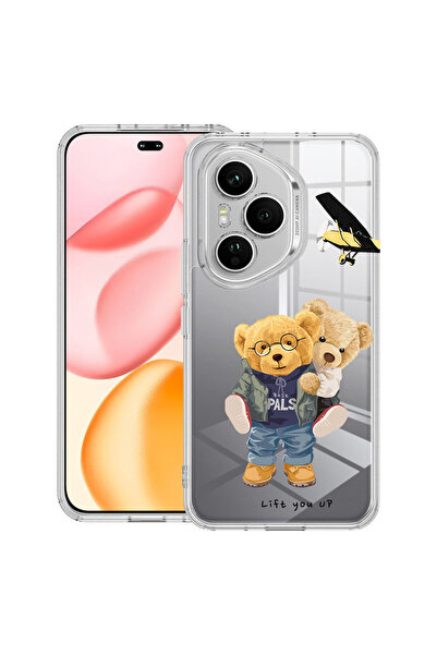 bestcase Carcasă transparentă din silicon pentru Honor 400 Pro, Ursuleț de pl...
