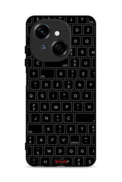 Tolwak غطاء حماية لهاتف Tecno Spark Go 1S 4G بنمط مفاتيح لوحة مفاتيح عشوائية