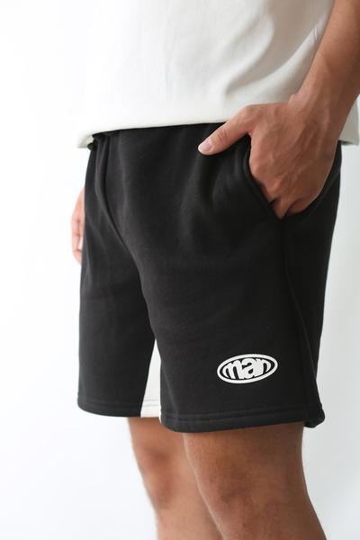 man of man man man of man Man of Man Men's Black Sports Shorts – with Leggings & Lining, Training Shorts, Gym Shorts, Fitness Shorts