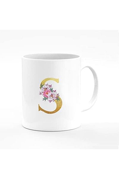 Stylizedd Designer Printed Coffee Mug 11oz Ceramic Personalised Gift Mugs Cup - Custom Monogram Init