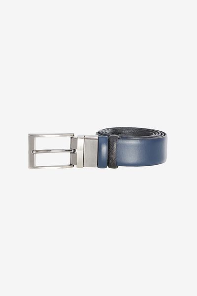 ALTINYILDIZ CLASSICS Men's Black-Navy Blue 100% Leather Double-Sided Classic Belt