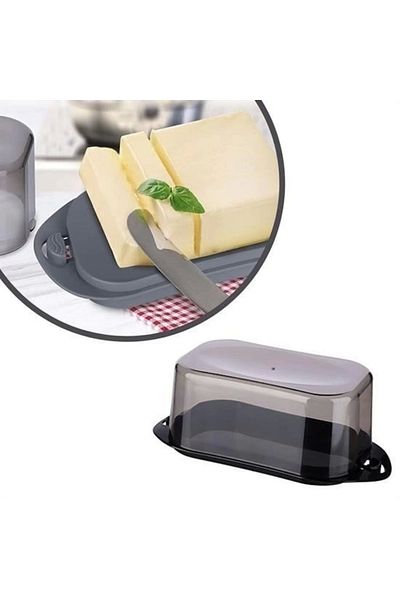TİCARETSEPETİM BUFFER® Lockable Plastic Covered Breakfast Butter Food Cheese Bowl Food Storage Container Ap-9428
