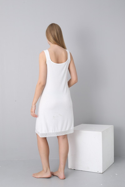 Miss Dünya Lissa Lace Detailed Strap Maternity and Maternity Midi Length Nightgown