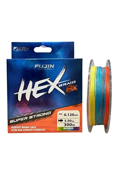 Fujin Yeni Hex 8x 300mt 0.12mm Multi Color İp Misina