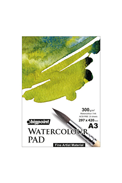 Bigpoint A3 Suluboya Blok 250 Gram - 25 Yaprak Watercolour Pad