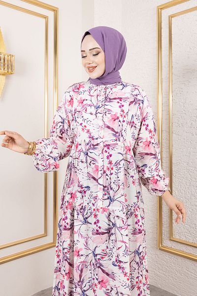 Tesettür Dünyası Lamia Dress Tsd250211 Lilac