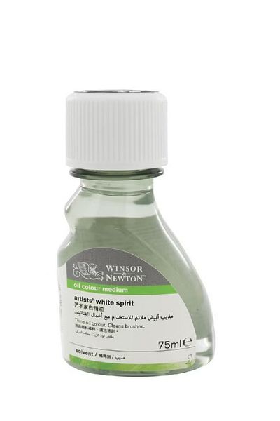 Winsor Newton Oil Mediums White Spirit Solvent – 75 ml (2.64 oz), Artist’s Paint Thinner