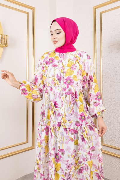 Tesettür Dünyası Lamia Dress Tsd250211 Pink