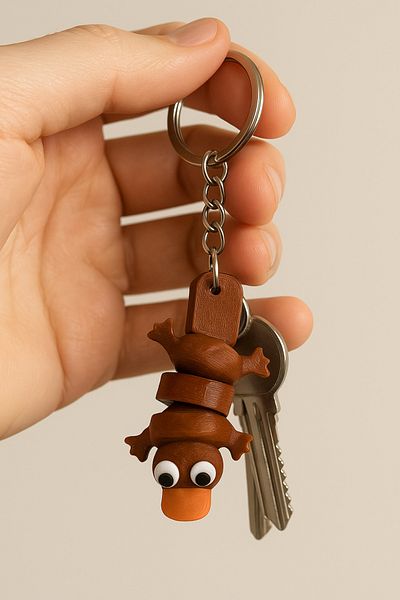 NBShop Ornithorncap Keychain – Cute Keychain & Bag Accessory with Movable Body
