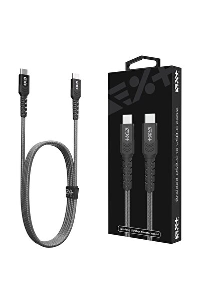 NOA Cablu de incarcare tip USB-C, Braided, Space Gray